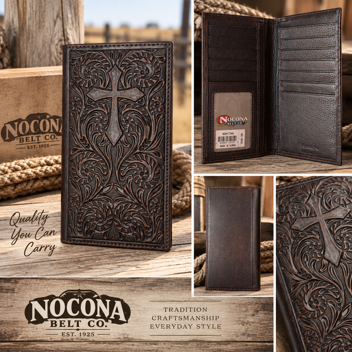 Faith & Flourish Leather Rodeo Wallet | Nocona