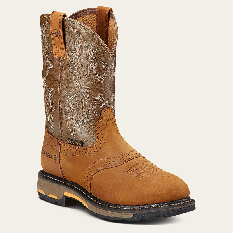 Ariat Men’s WorkHog Pull-On Work Boot – Aged Bark