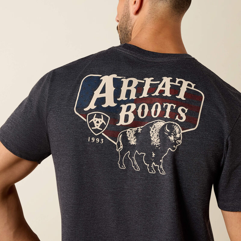Ariat American Bison Graphic Tee – Charcoal Heather