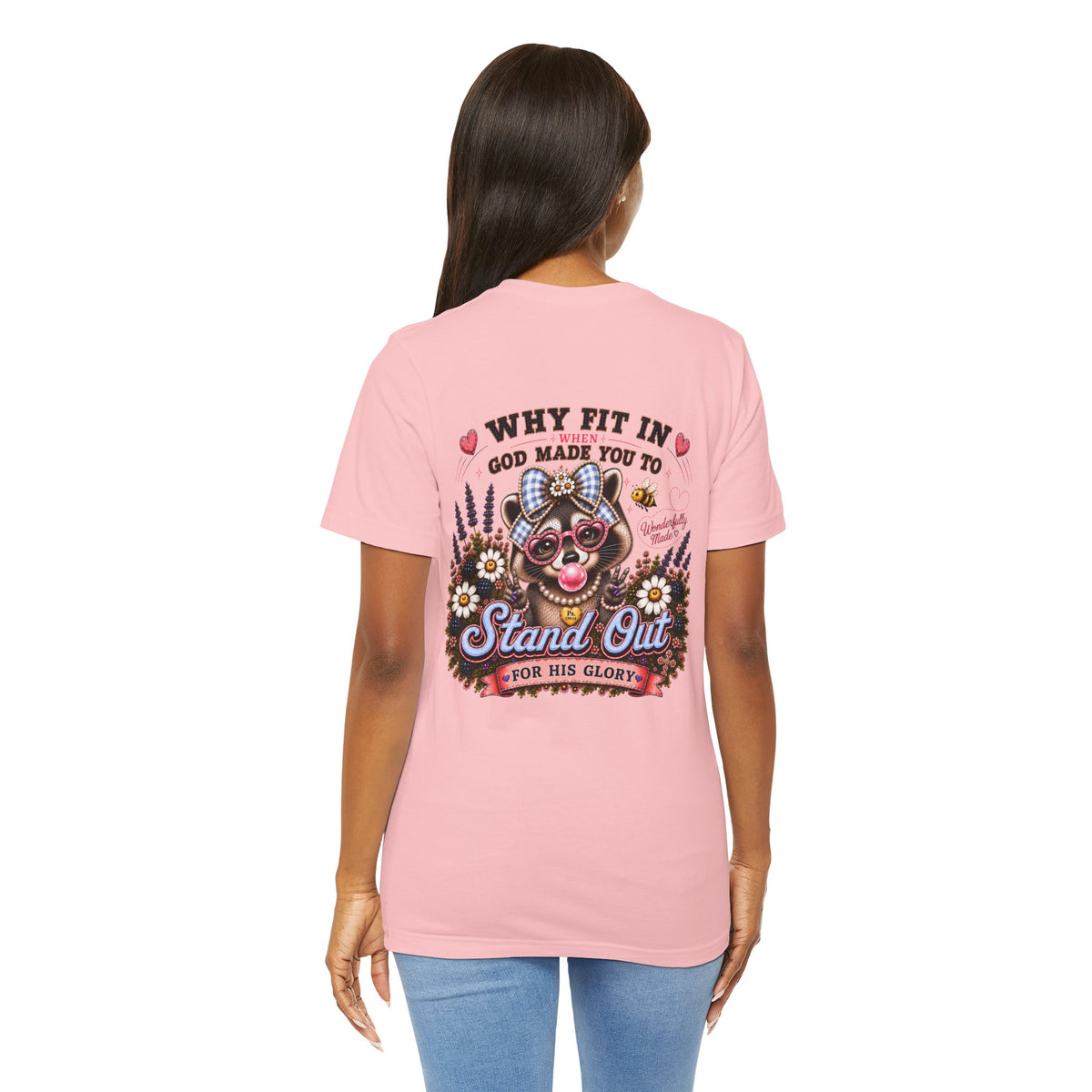 Wonderfully Made Raccoon Tee • Stand Out for His Glory | Psalm 139:14
