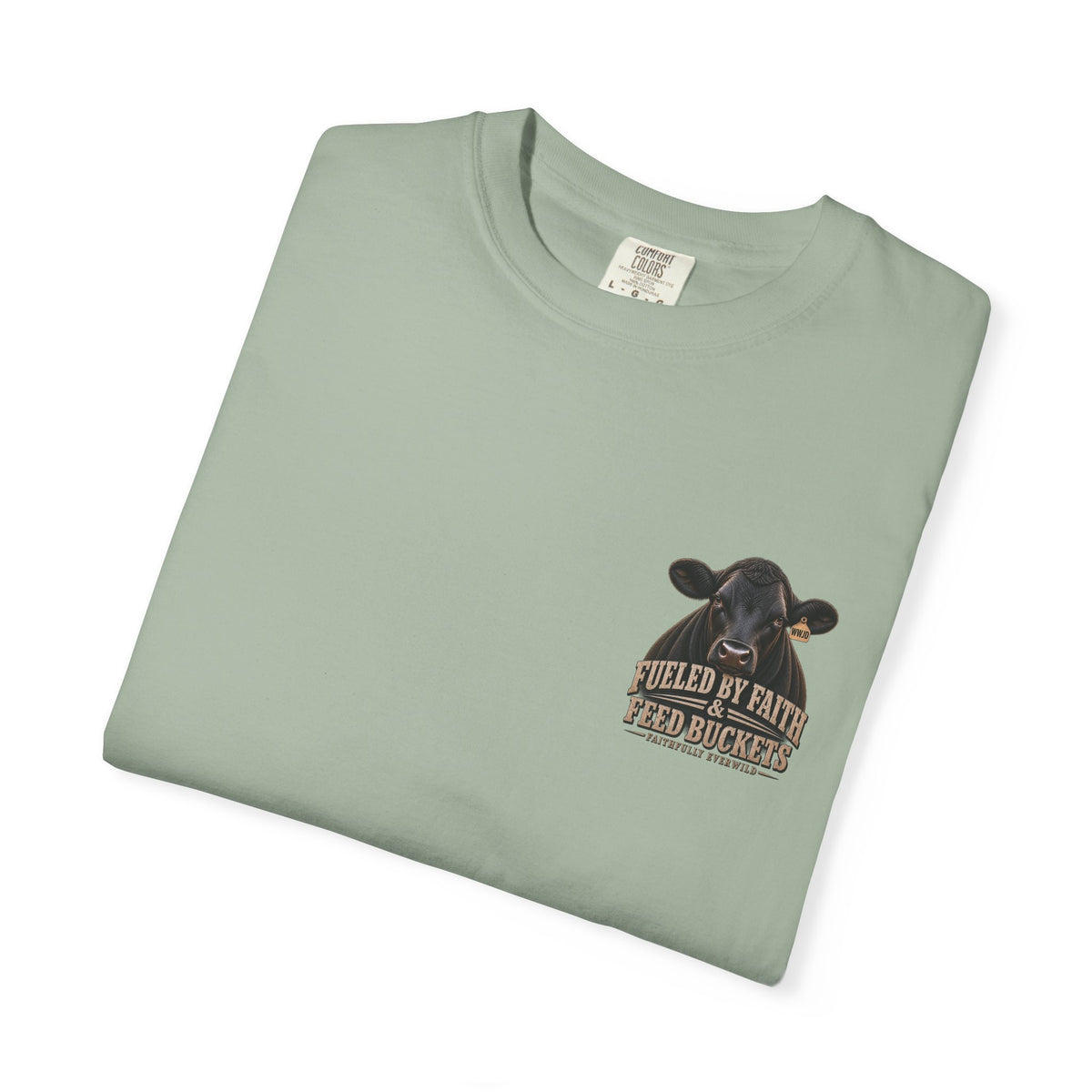 Fueled by Faith & Feed Buckets – Philippians 4:19 Angus Tee