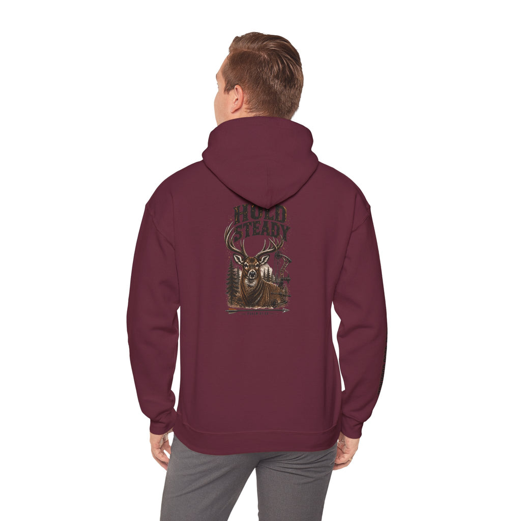 Hold Steady Hunting Hoodie Sweatshirt | Be of Good Courage | Psalm 31:24