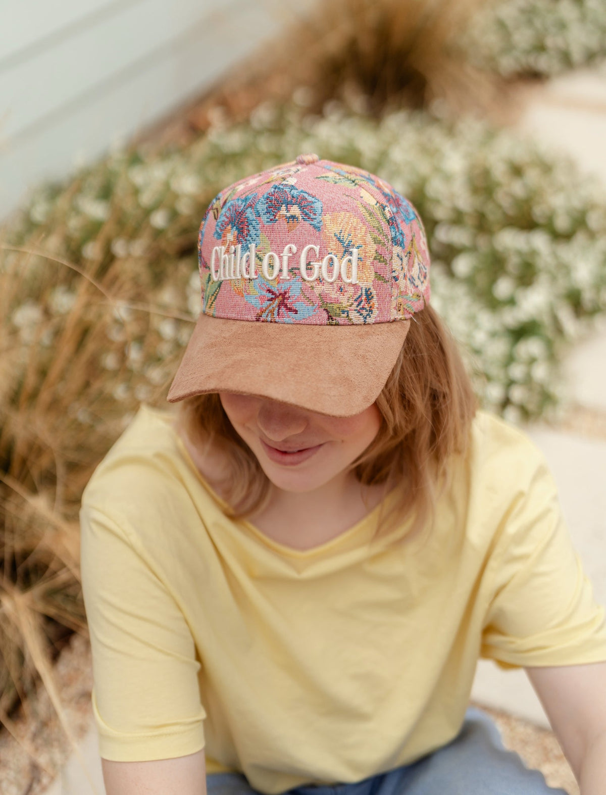 Child of God Floral Tapestry Trucker Hat