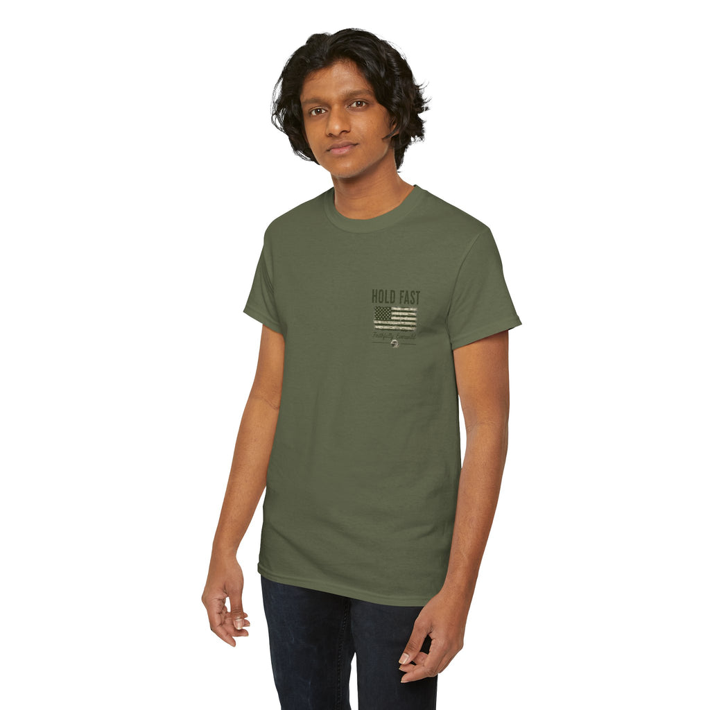 Never Give Up the Fight – Hold Fast Men’s Graphic Tee – Hebrews 10:23