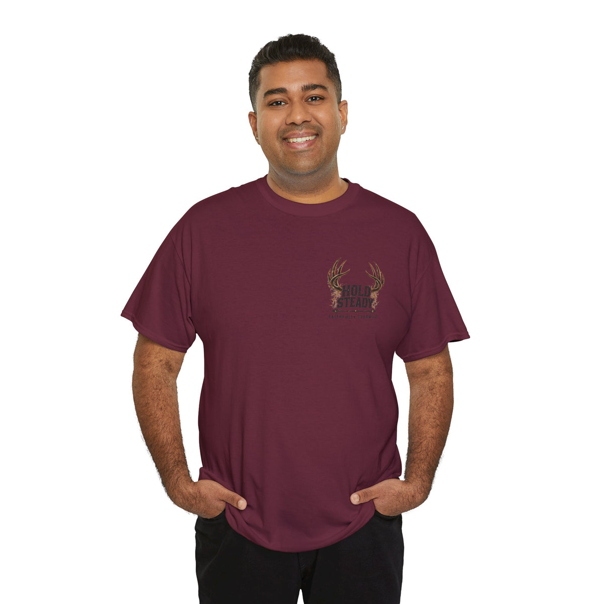 Hold Steady Bow Hunting Tee | Psalm 31:24