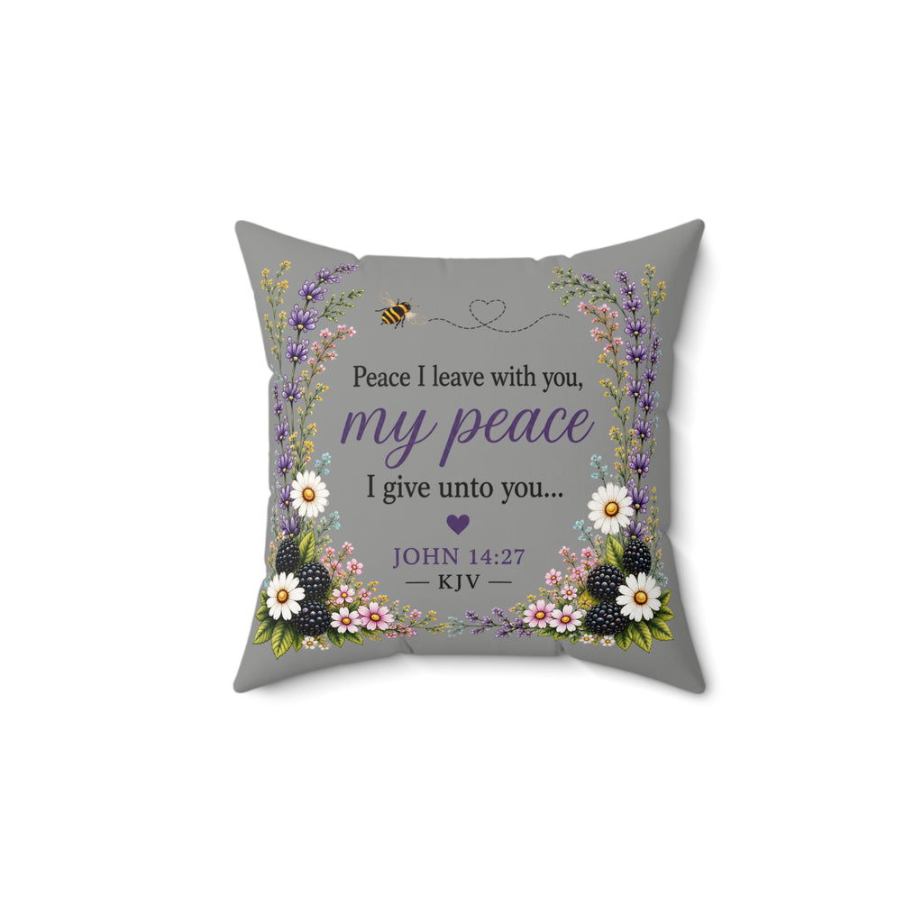 Jesus Is My Peace Double-Sided Faith Pillow | John 14:27 KJV