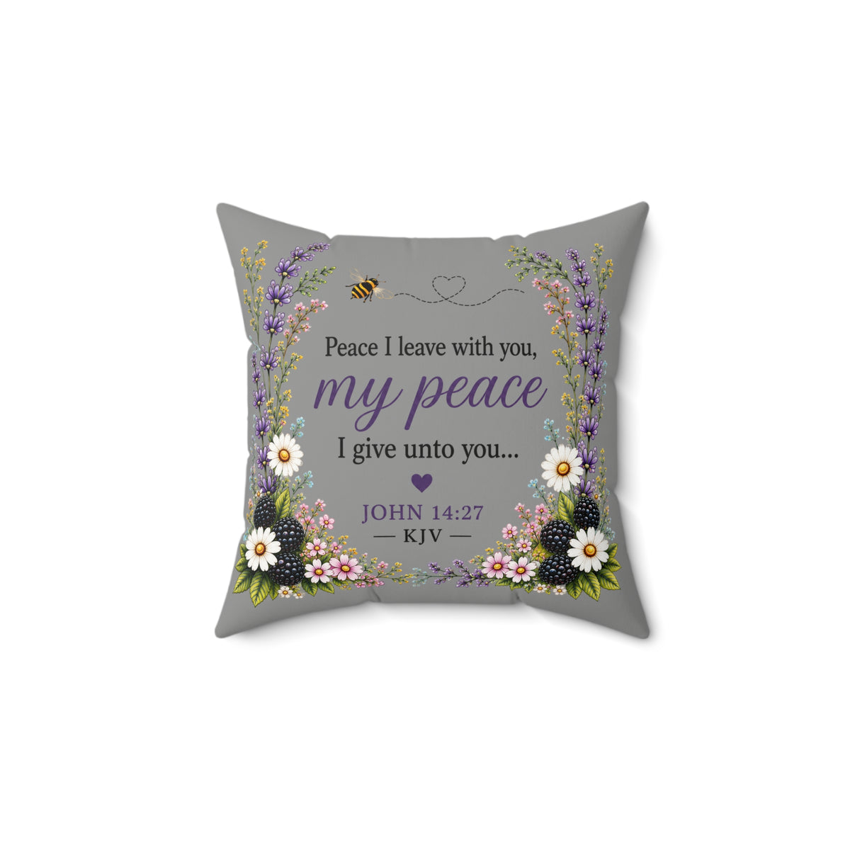 Jesus Is My Peace Double-Sided Faith Pillow | John 14:27 KJV