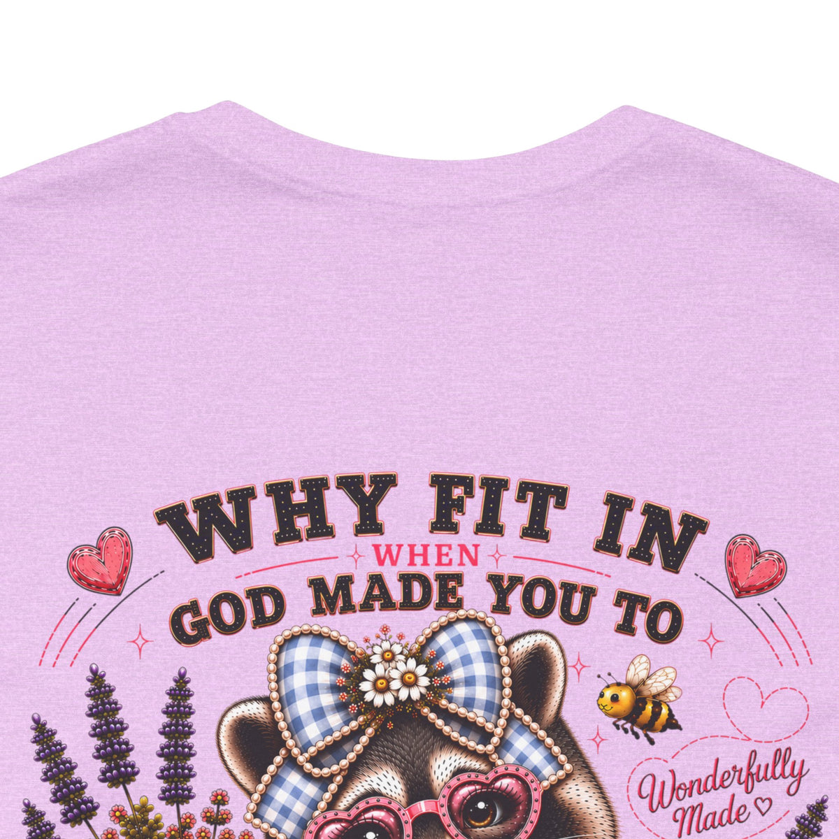 Wonderfully Made Raccoon Tee • Stand Out for His Glory | Psalm 139:14