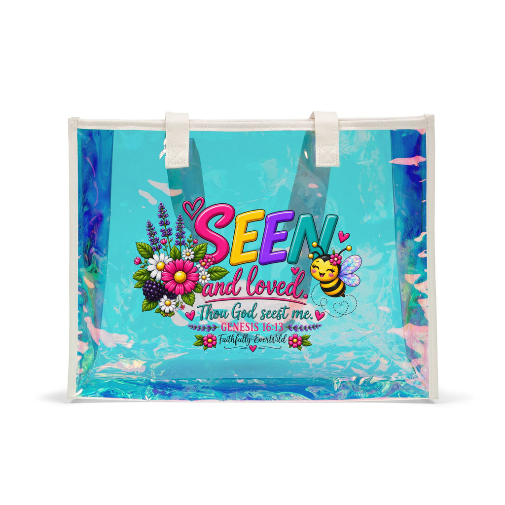 Seen & Loved Holographic Tote | Genesis 16:13 🐝💕
