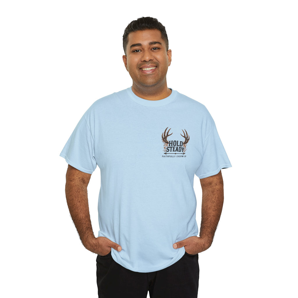 Hold Steady Bow Hunting Tee | Psalm 31:24