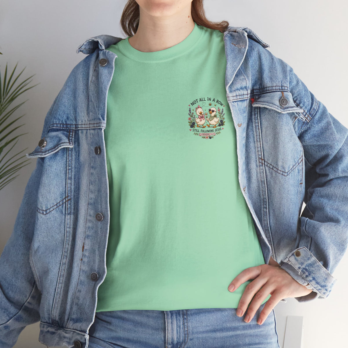 Not All in a Row, Still Following Jesus Duck T-Shirt