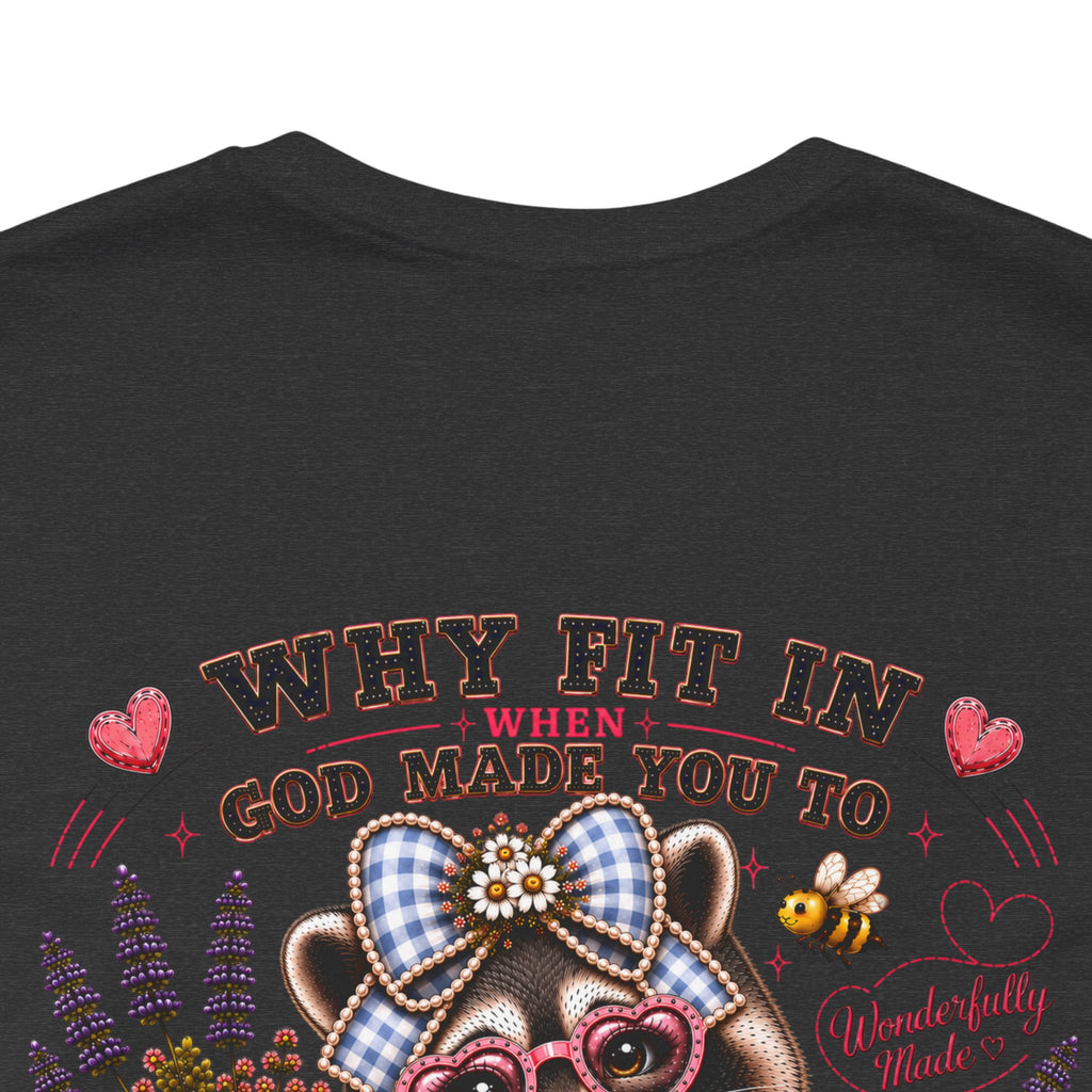 Wonderfully Made Raccoon Tee • Stand Out for His Glory | Psalm 139:14