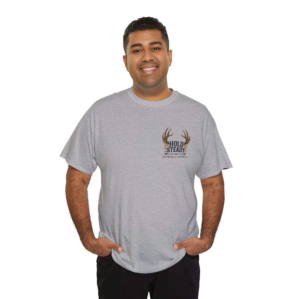 Hold Steady Bow Hunting Tee | Psalm 31:24