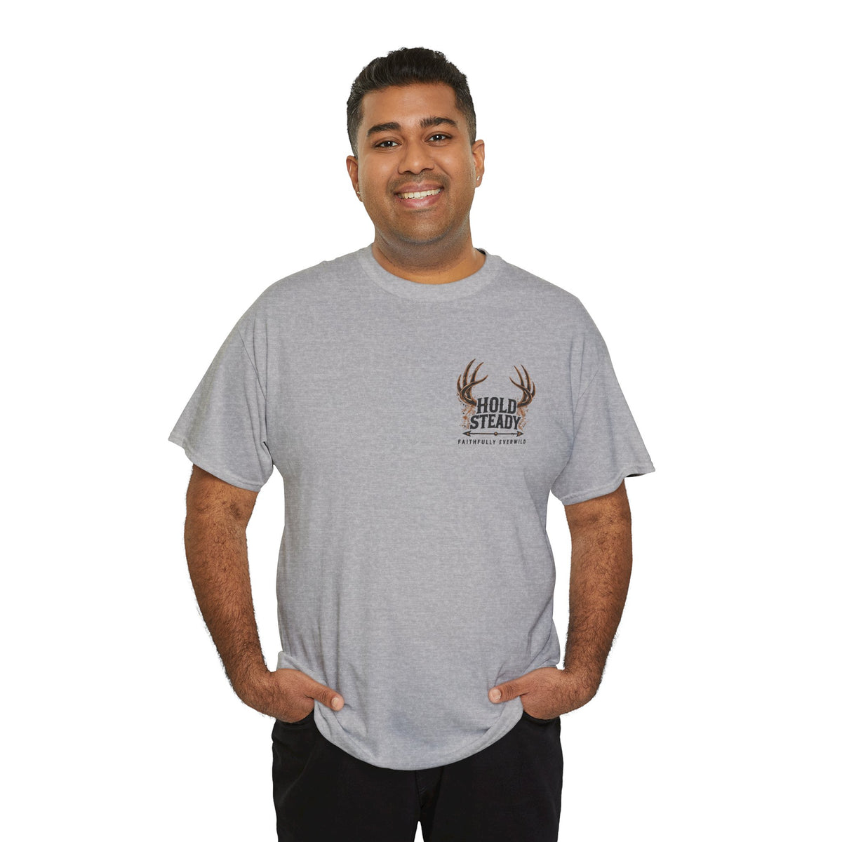Hold Steady Bow Hunting Tee | Psalm 31:24