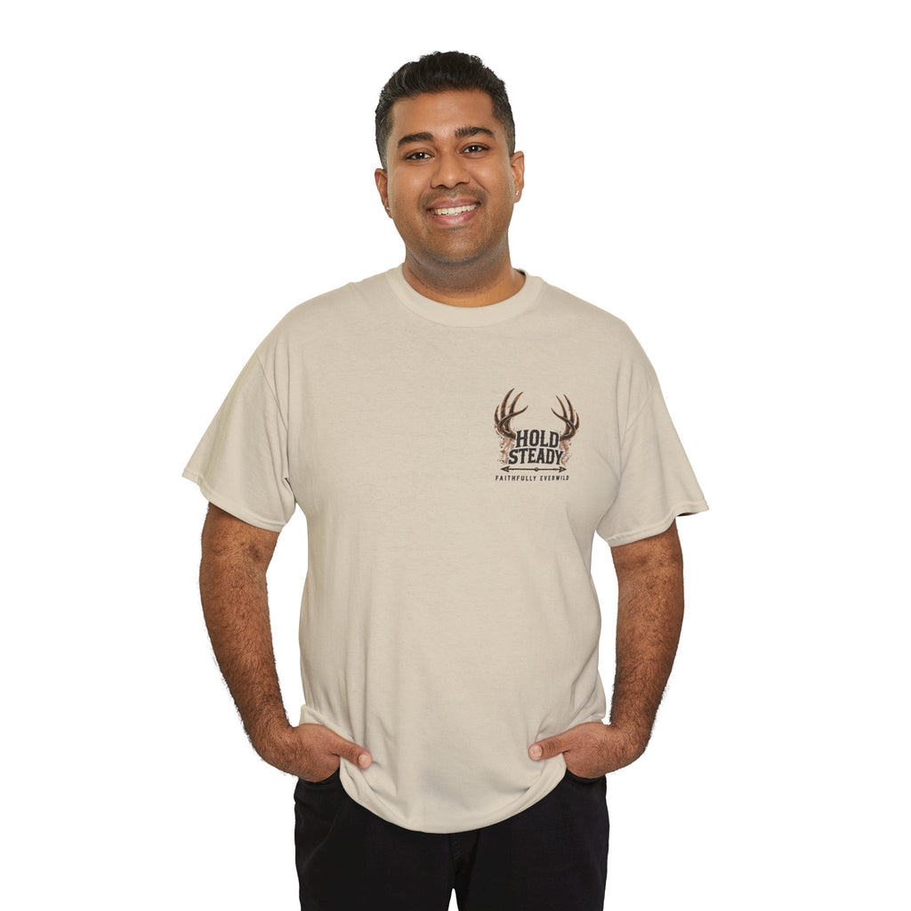 Hold Steady Bow Hunting Tee | Psalm 31:24
