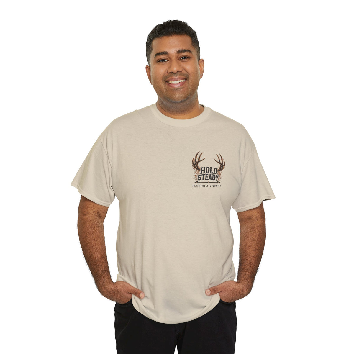 Hold Steady Bow Hunting Tee | Psalm 31:24