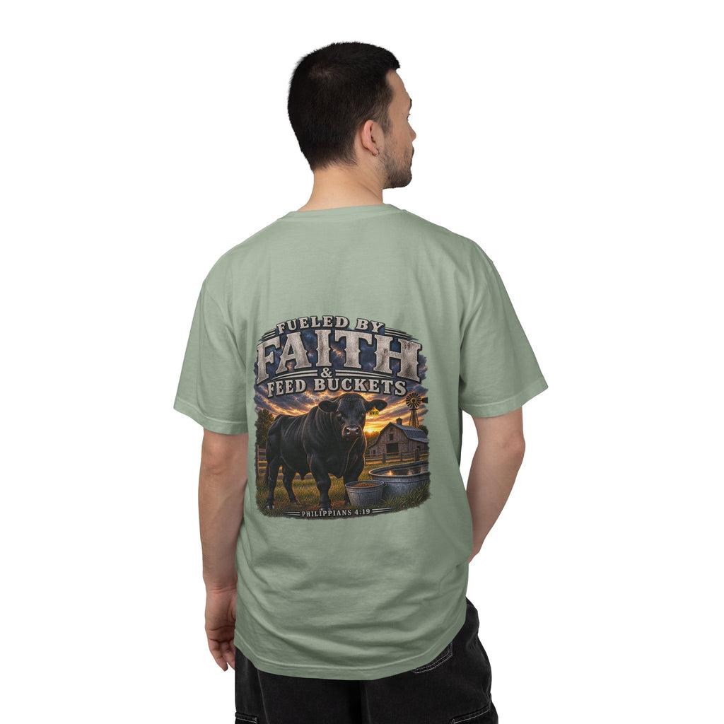 Fueled by Faith & Feed Buckets – Philippians 4:19 Angus Tee