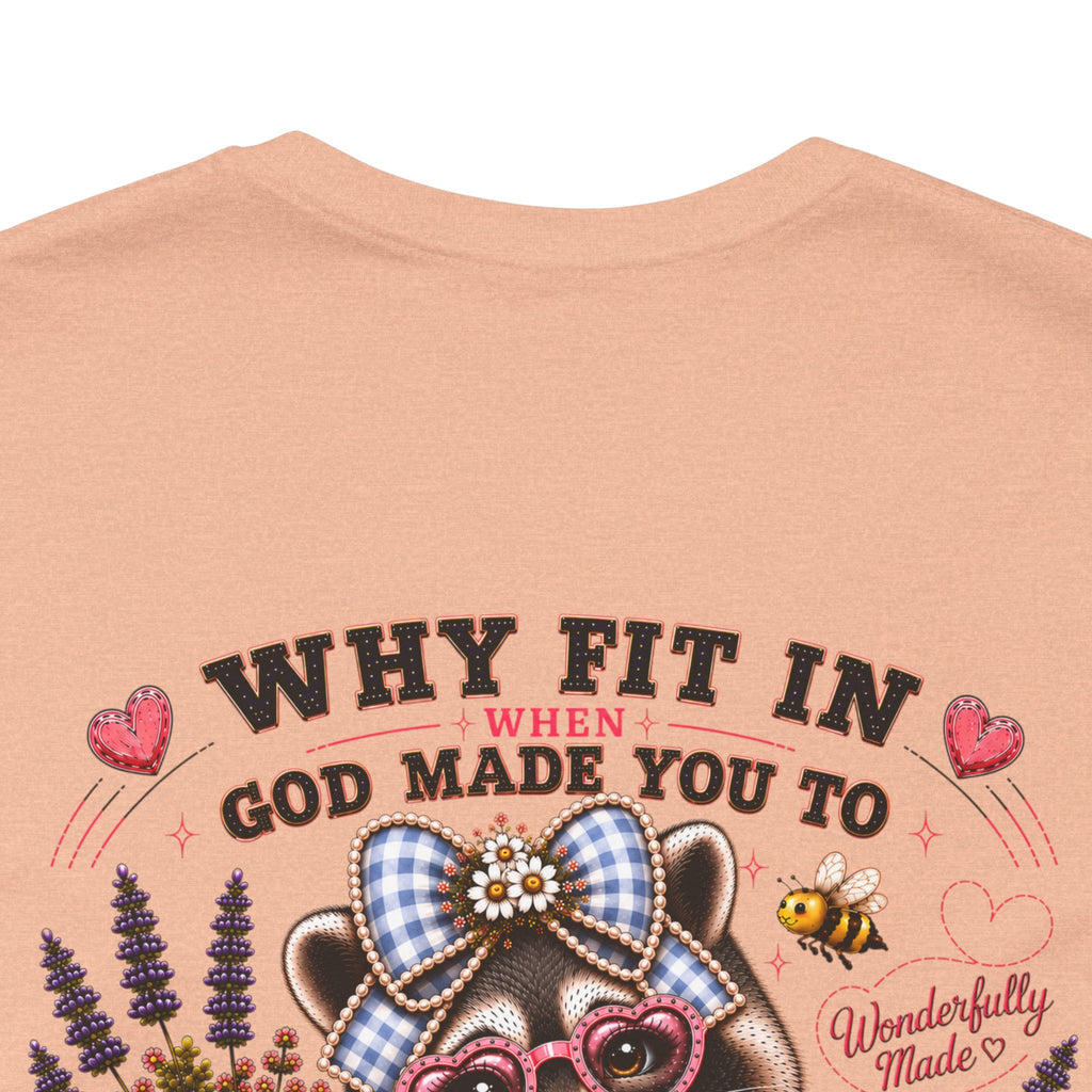 Wonderfully Made Raccoon Tee • Stand Out for His Glory | Psalm 139:14