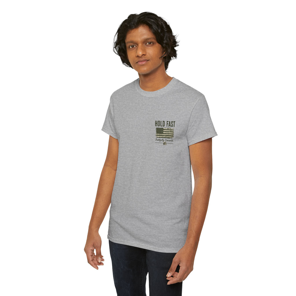 Never Give Up the Fight – Hold Fast Men’s Graphic Tee – Hebrews 10:23