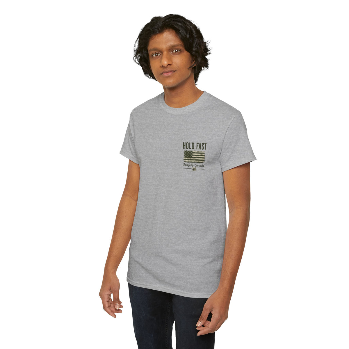 Never Give Up the Fight – Hold Fast Men’s Graphic Tee – Hebrews 10:23