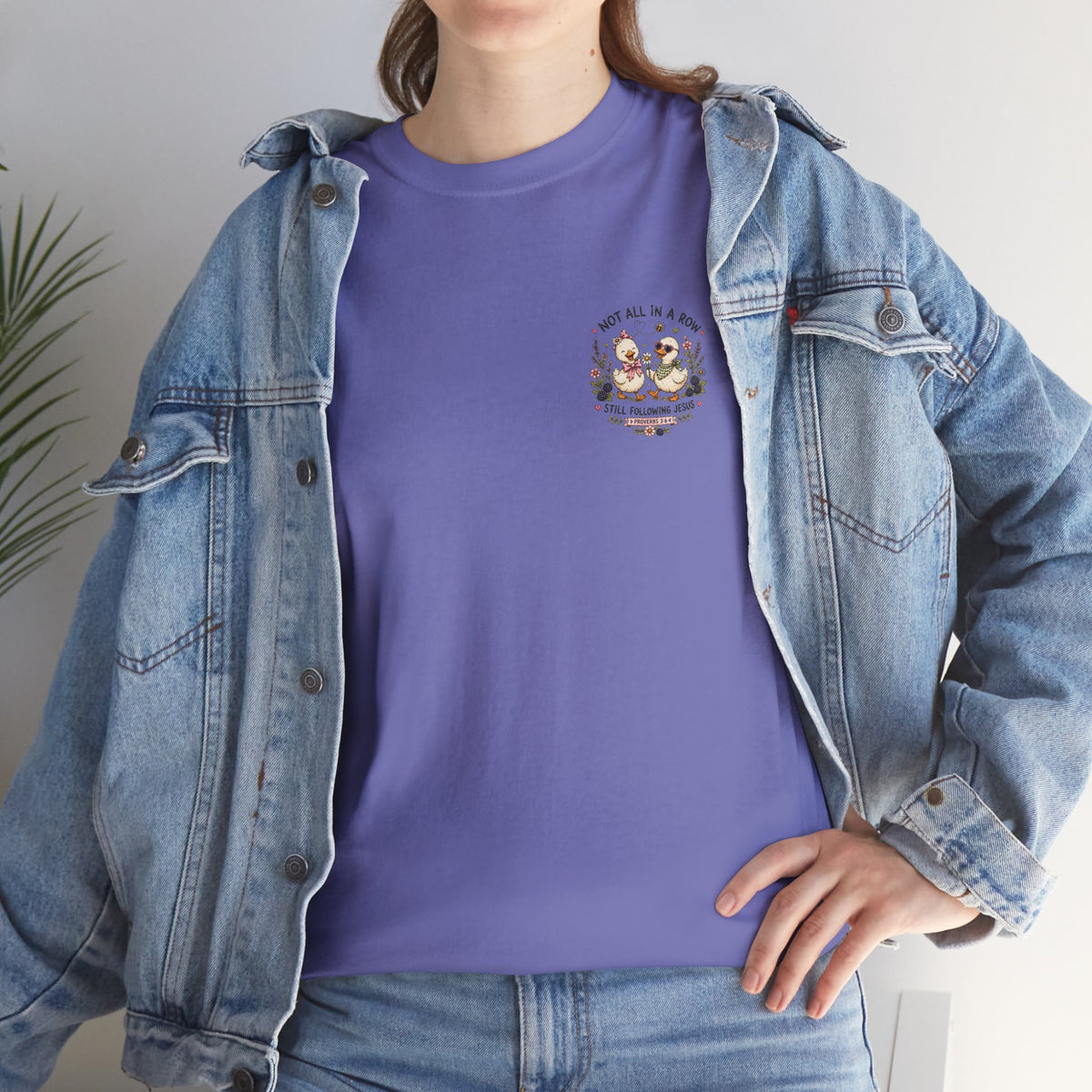 Not All in a Row, Still Following Jesus Duck T-Shirt
