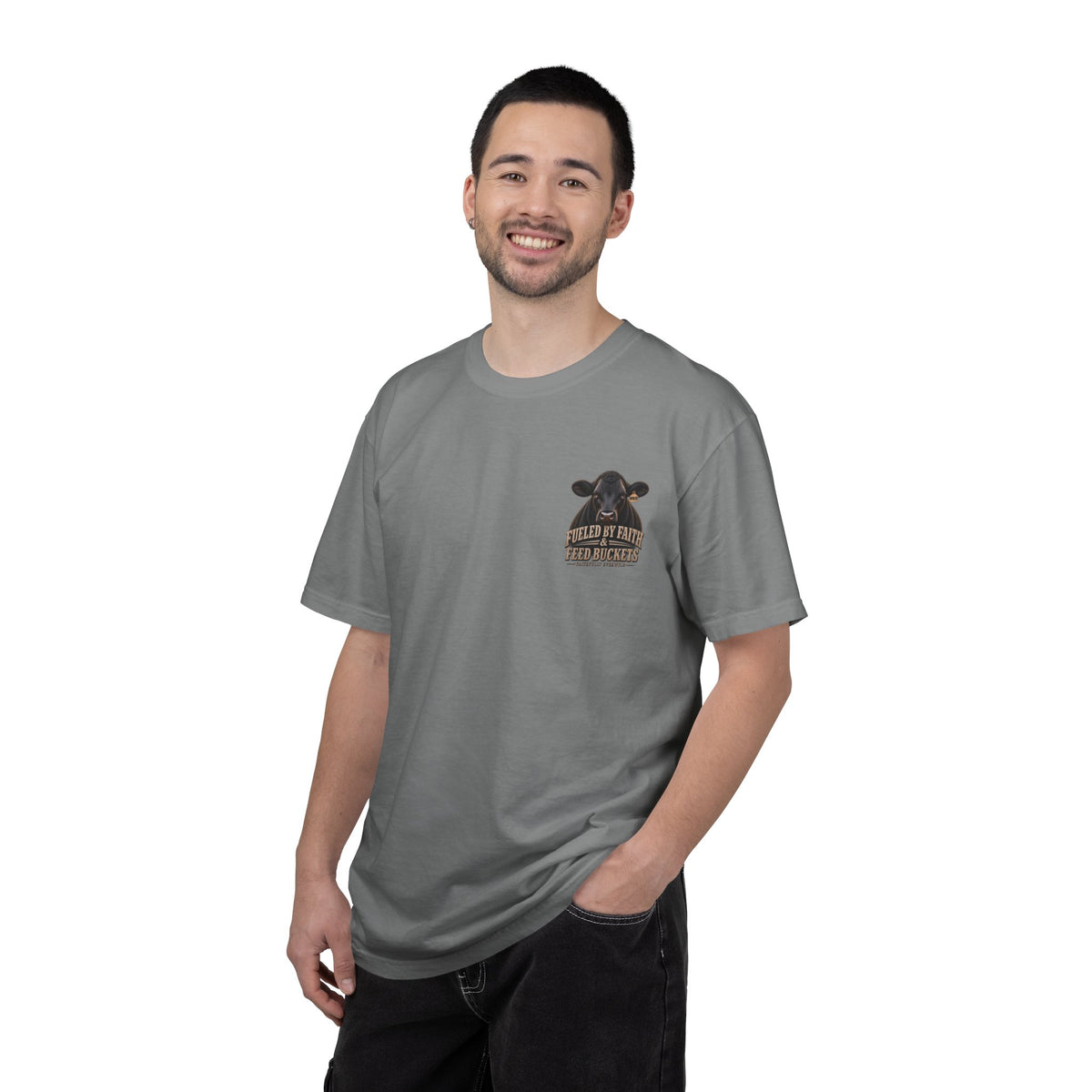 Fueled by Faith & Feed Buckets – Philippians 4:19 Angus Tee
