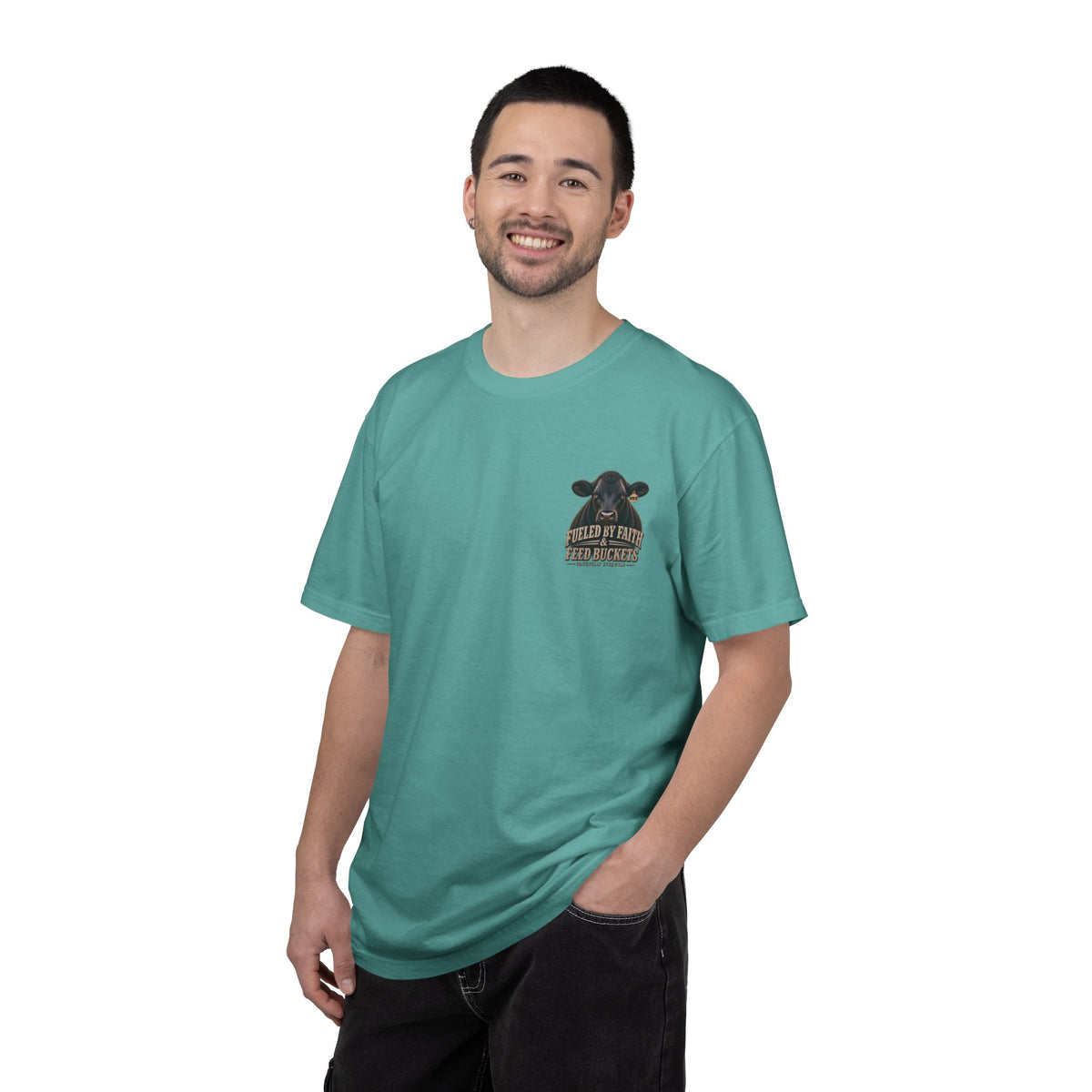 Fueled by Faith & Feed Buckets – Philippians 4:19 Angus Tee