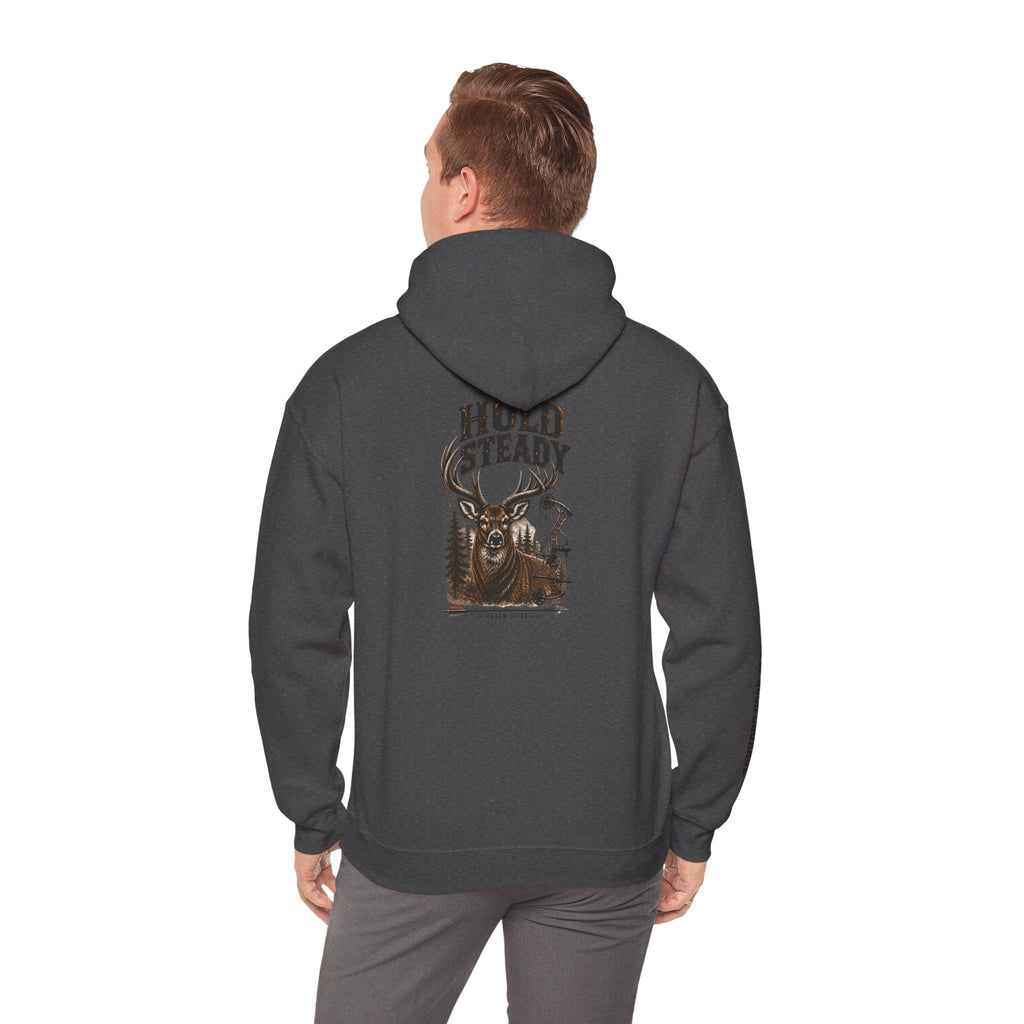 Hold Steady Hunting Hoodie Sweatshirt | Be of Good Courage | Psalm 31:24