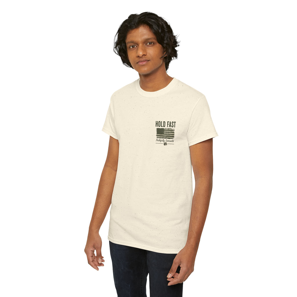 Never Give Up the Fight – Hold Fast Men’s Graphic Tee – Hebrews 10:23