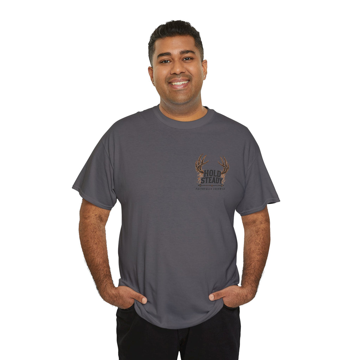 Hold Steady Bow Hunting Tee | Psalm 31:24