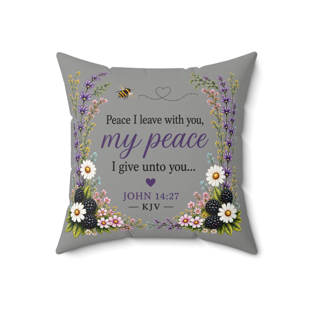 Jesus Is My Peace Double-Sided Faith Pillow | John 14:27 KJV