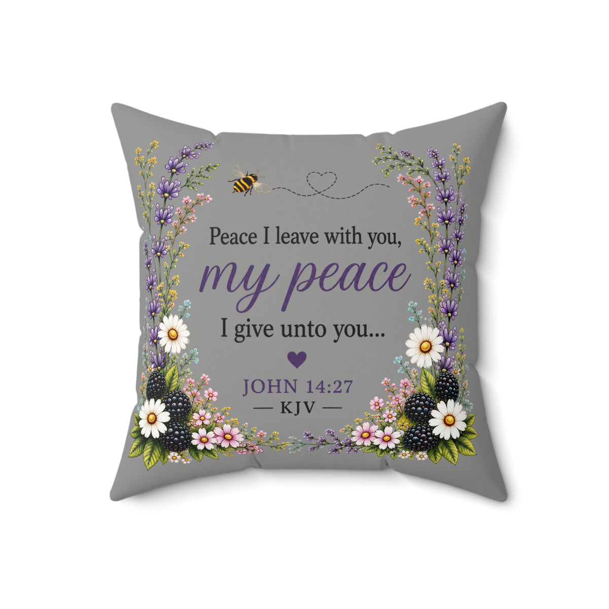 Jesus Is My Peace Double-Sided Faith Pillow | John 14:27 KJV