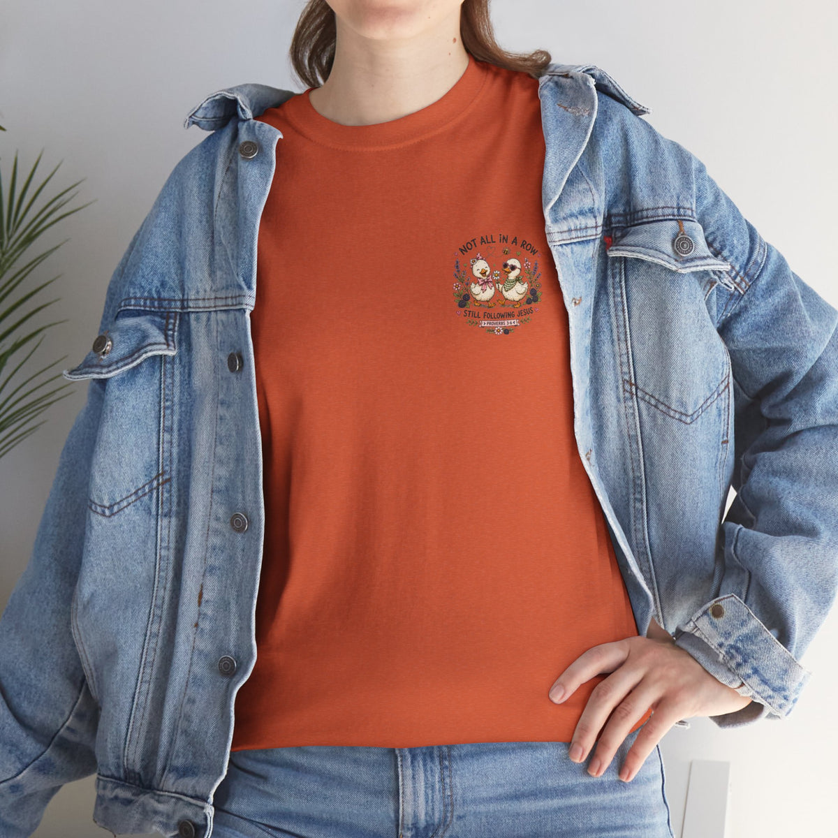 Not All in a Row, Still Following Jesus Duck T-Shirt