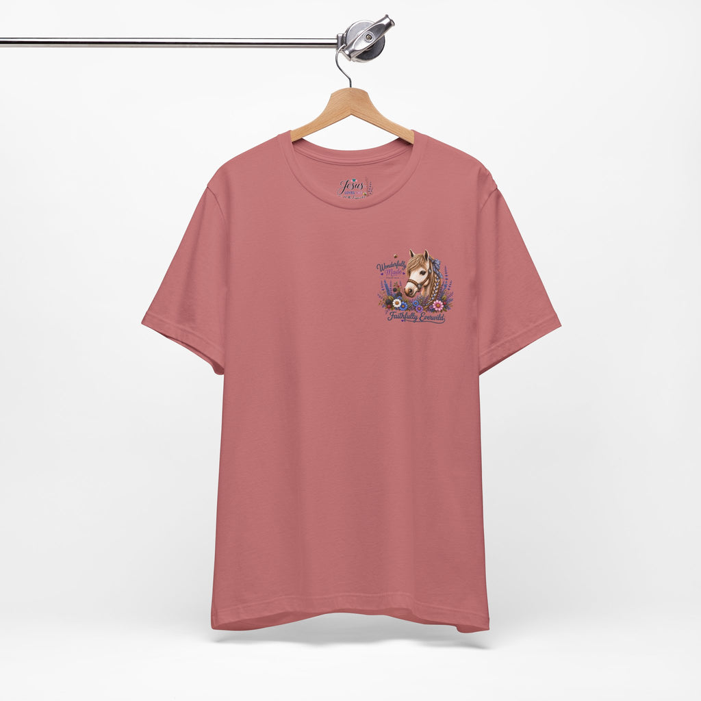 Wonderfully Made • Stand Out for His Glory Horse Tee | Psalm 139:14