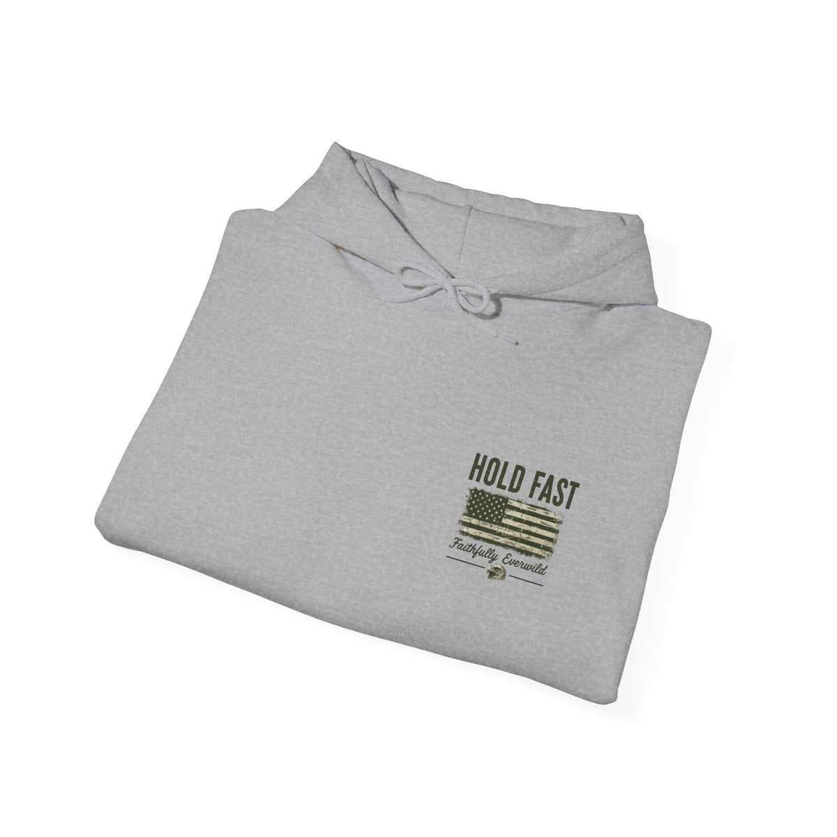 Never Give Up The Fight Hoodie Sweatshirt –  "Hold Fast" Eagle American Flag Pullover/ Hebrews 10:23