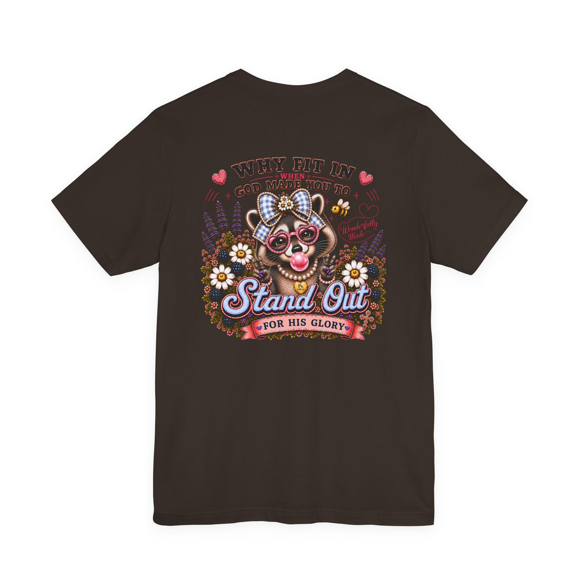 Wonderfully Made Raccoon Tee • Stand Out for His Glory | Psalm 139:14