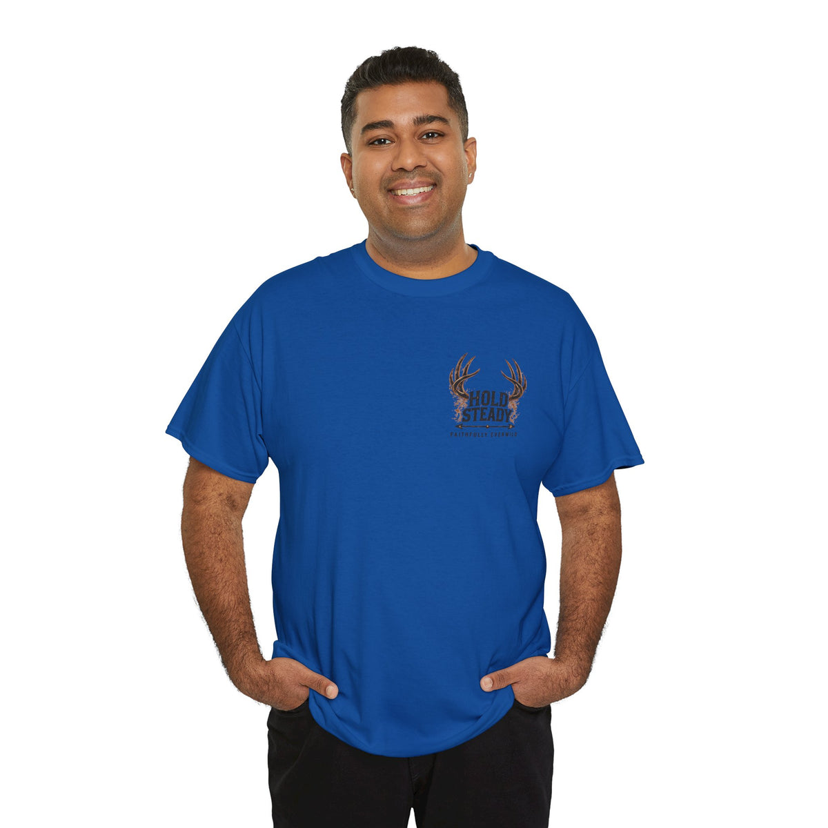 Hold Steady Bow Hunting Tee | Psalm 31:24