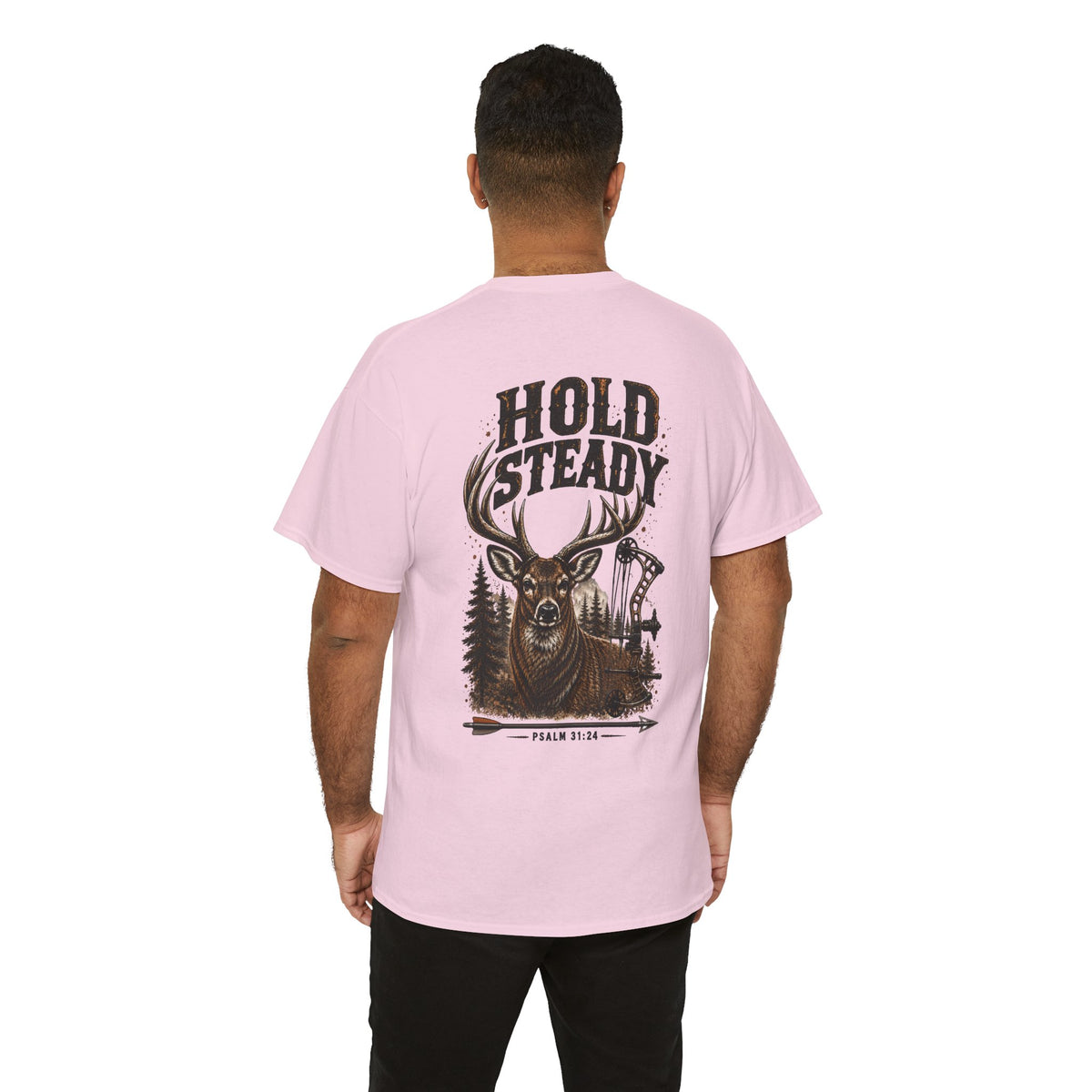 Hold Steady Bow Hunting Tee | Psalm 31:24