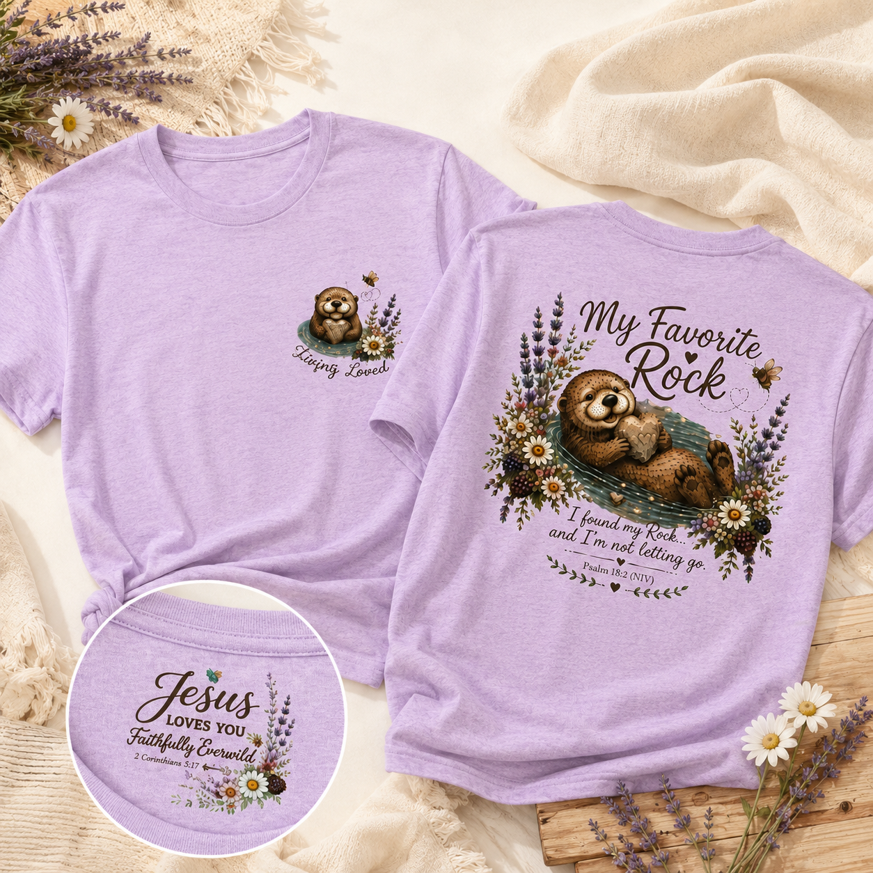 My Favorite Rock Otter Faith Shirt – Psalm 18:2 KJV