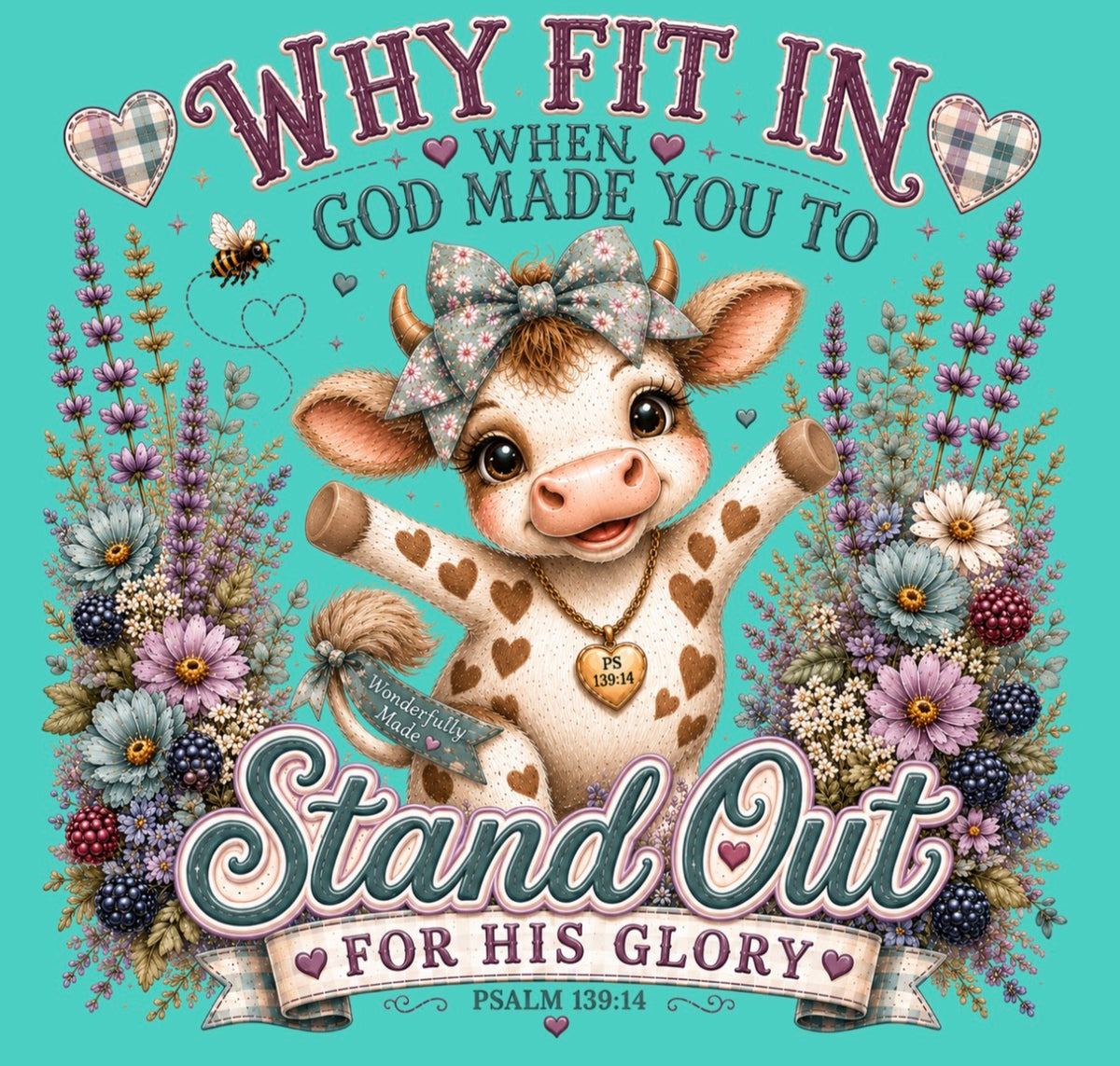 Why Fit In? God Made You to Stand Out Faith Tee