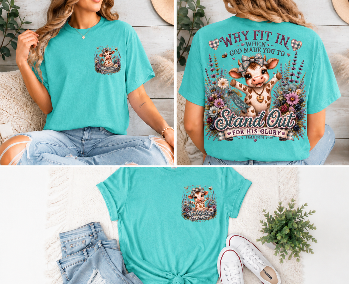 Why Fit In? God Made You to Stand Out Faith Tee