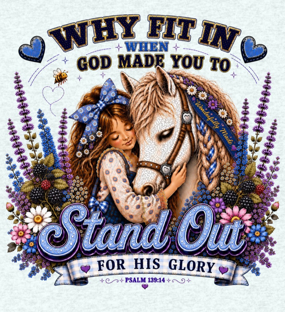 Wonderfully Made • Stand Out for His Glory Horse Tee | Psalm 139:14