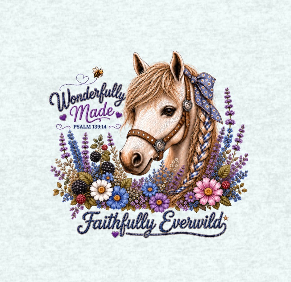 Wonderfully Made • Stand Out for His Glory Horse Tee | Psalm 139:14
