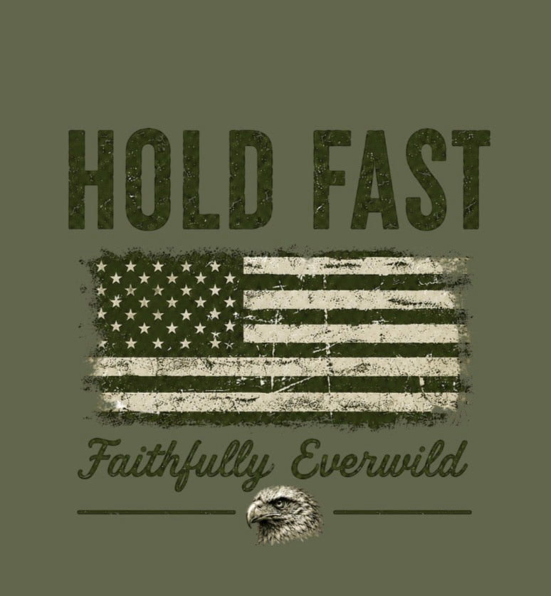 Never Give Up the Fight – Hold Fast Men’s Graphic Tee – Hebrews 10:23