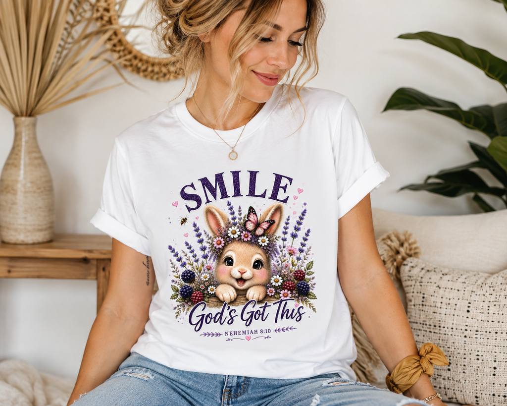God’s Got This Bunny Graphic Tee | Nehemiah 8:10