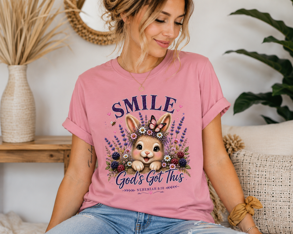 God’s Got This Bunny Graphic Tee | Nehemiah 8:10