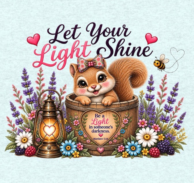Let Your Light Shine Wildflower Tee | Matthew 5:14
