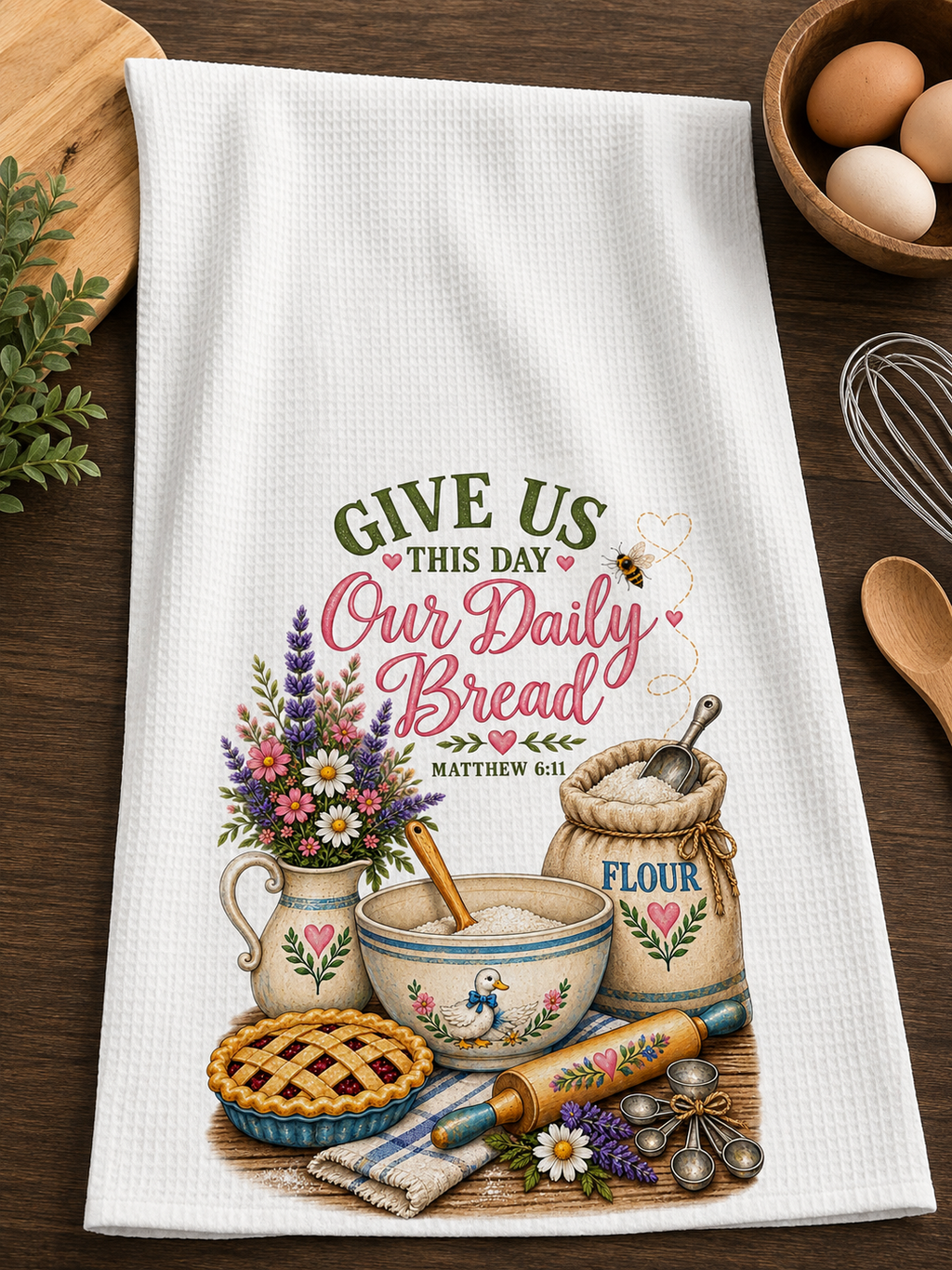 Seasoned With Grace Tea Towel | Colossians 4:6 🌸🐝