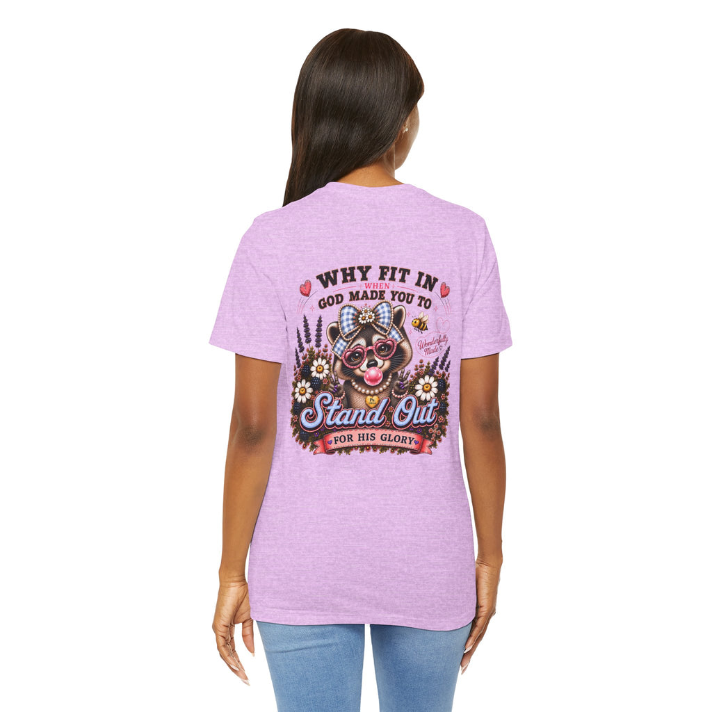 Wonderfully Made Raccoon Tee • Stand Out for His Glory | Psalm 139:14