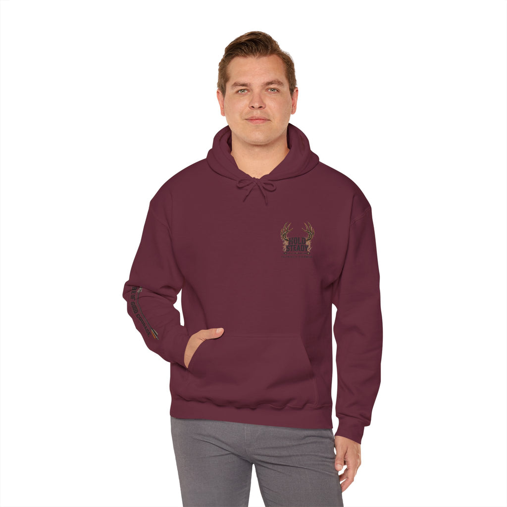 Hold Steady Hunting Hoodie Sweatshirt | Be of Good Courage | Psalm 31:24